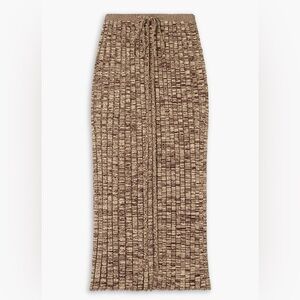 Christopher Esber Space-dyed ribbed-knit midi skirt
